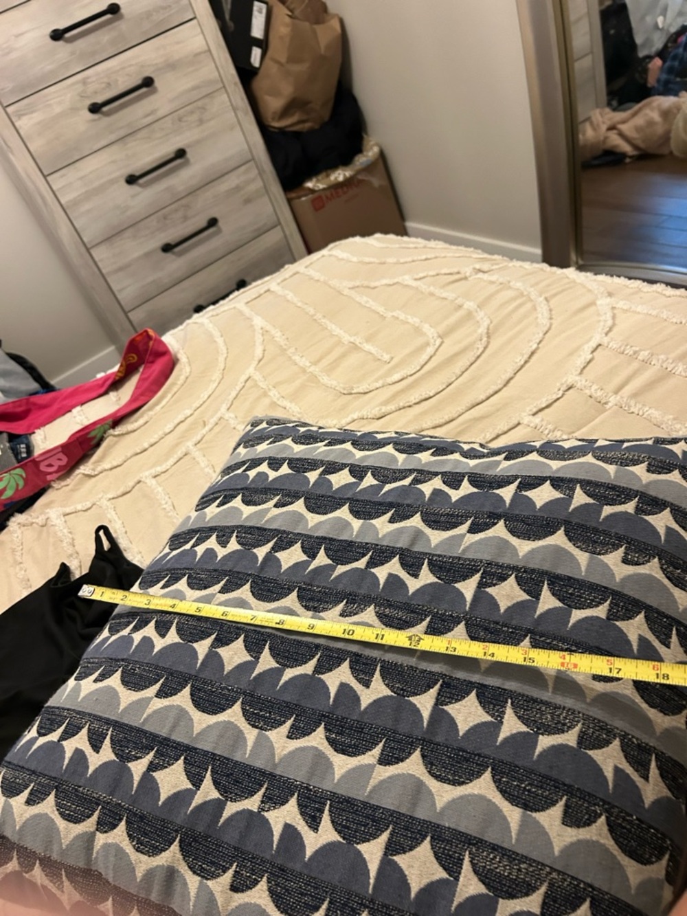 Blue and White Patterned Throw Pillows.  3 of them - Picture 4 of 4